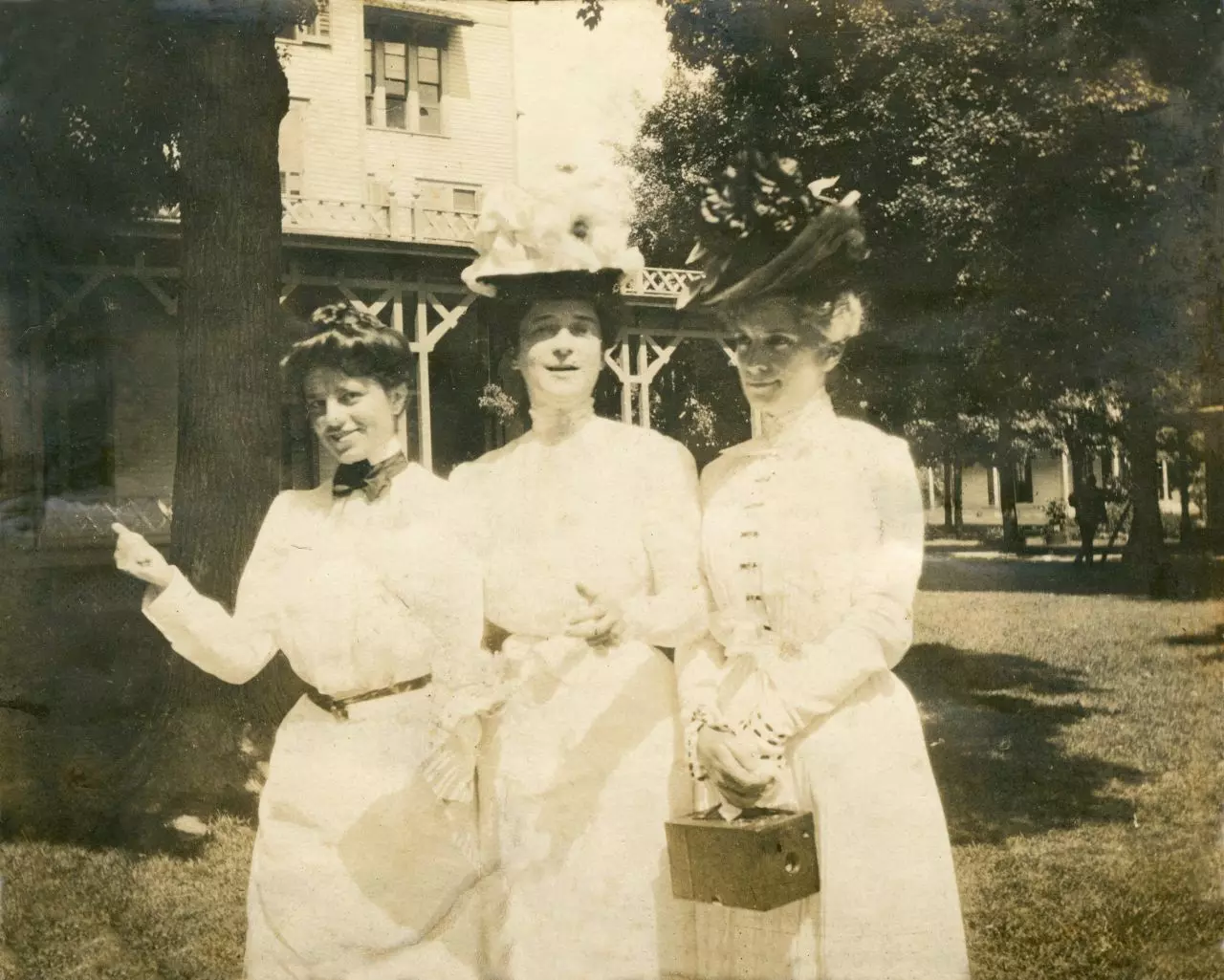 Middle Bass Club: Members outside the Club House.