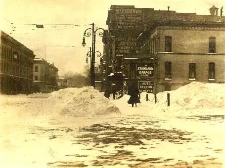 The Meredith Building on the corner of Jefferson and Michigan Streets.