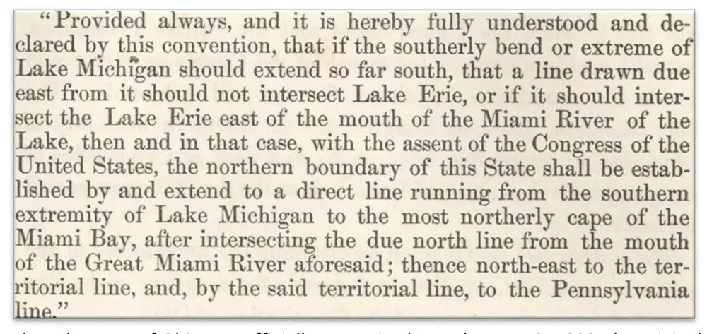 Establishing Ohio state lines