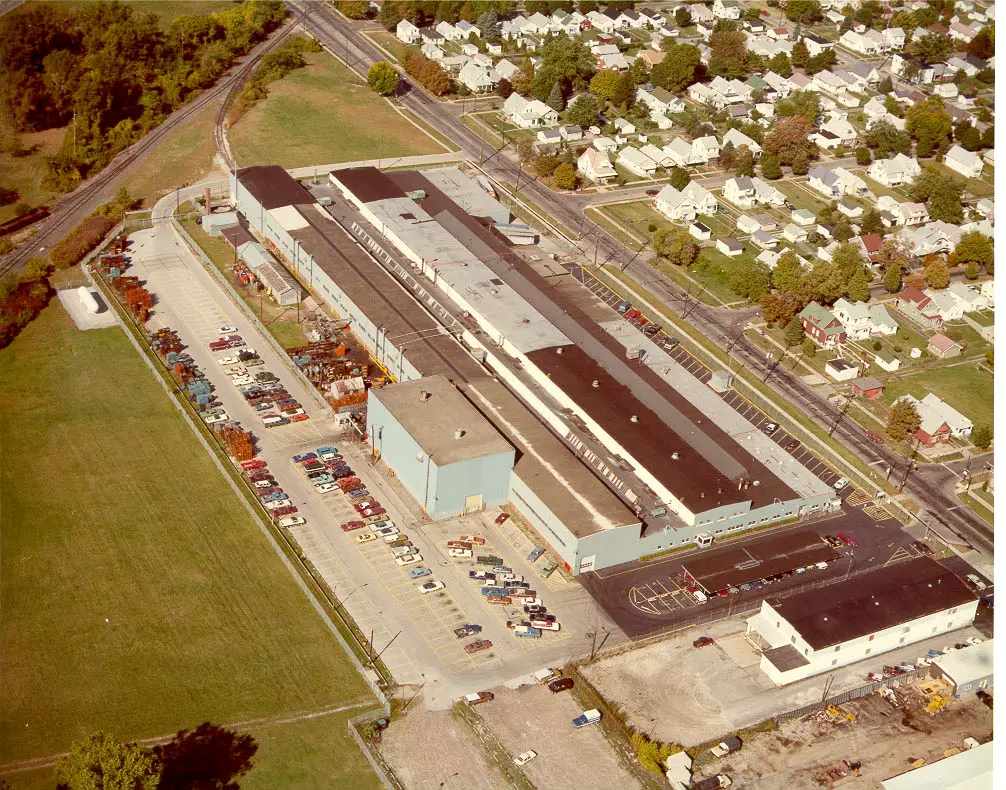 Acklin Stamping Plant Aerial Photo, 1970s.