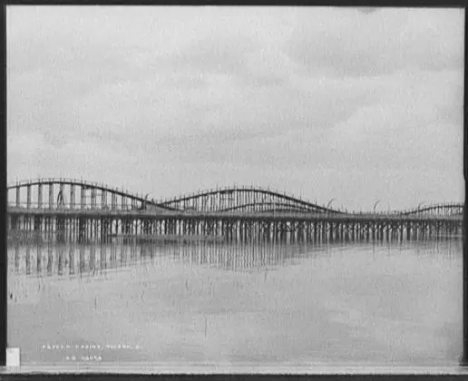  Views of the Casino Amusement Park roller coaster at Toledo Beach (circa 1900-1910)