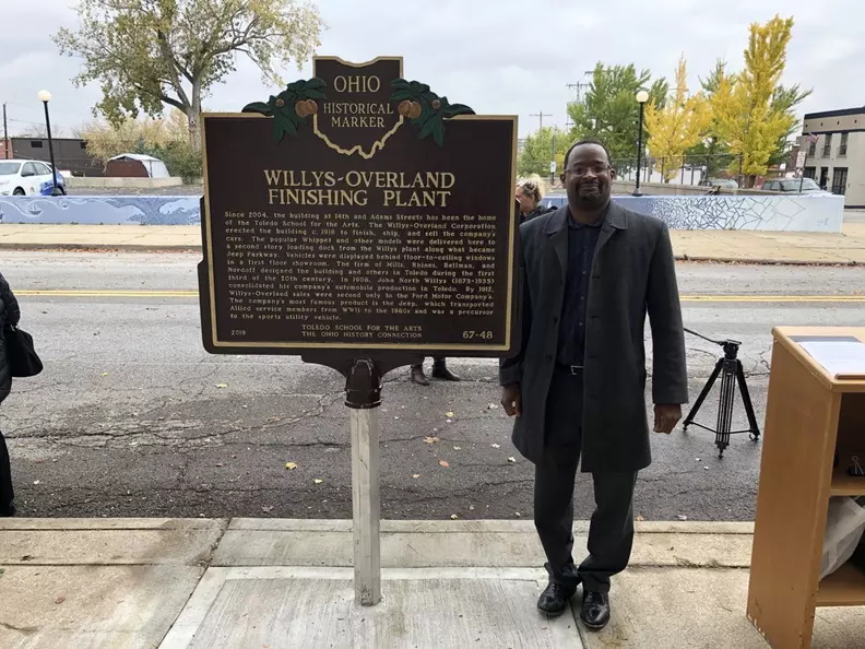 Willys-Overland Finishing Plant marker (Adam street side)