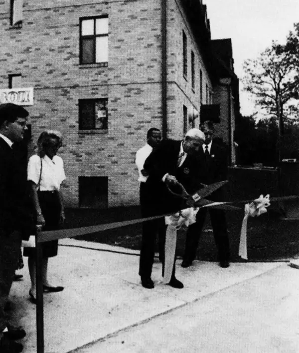 Dedication for fraternity and sorority housing, 1990