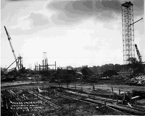 University Hall Contruction, May 15, 1930