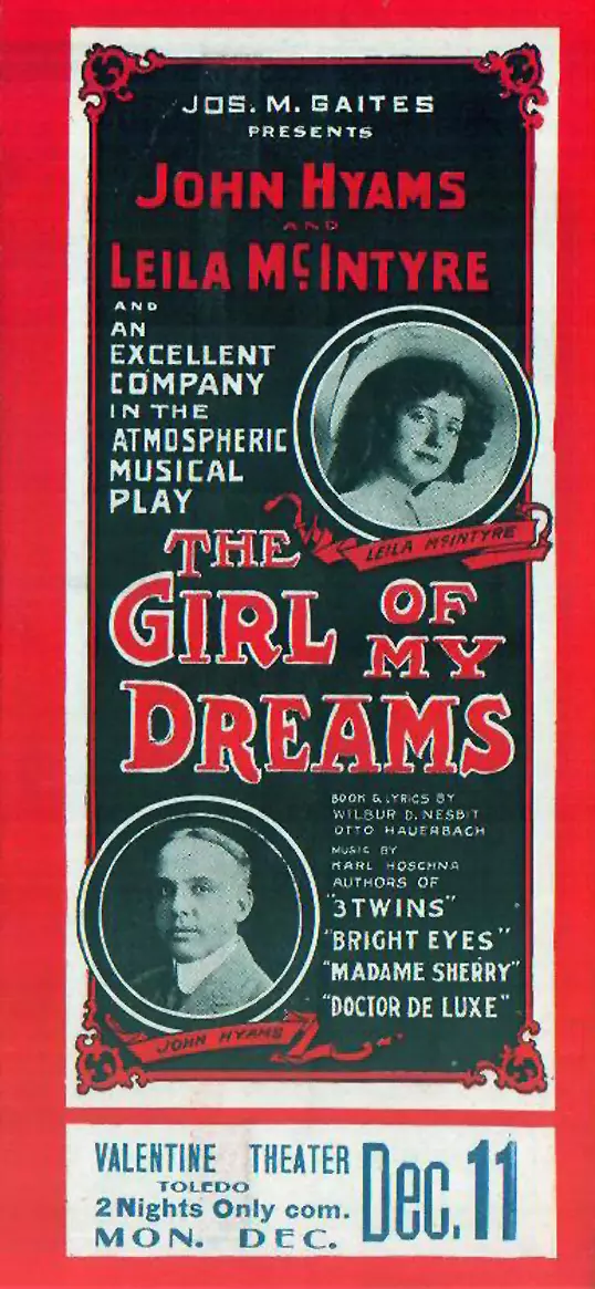 Poster for "The Girl of My Dreams"